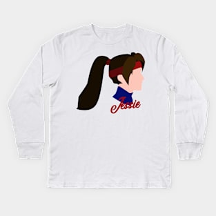 Jessie Rasberry Kids Long Sleeve T-Shirt